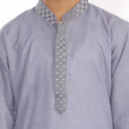 JBN Creation Boys Grey Kurta with Pyjamas image 4