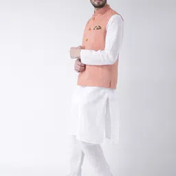 hangup plus Men Kurta With Pyjamas & With Nehru Jacket image 3
