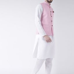 hangup plus Men Kurta with Pyjamas & Nehru Jacket image 5