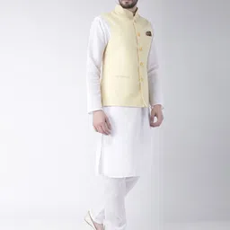hangup plus Men Kurta With Pyjamas & Nehru Jacket image 5