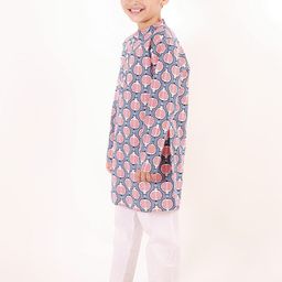 Ka-mee Boys Geometric Printed Regular Pure Cotton Kurta With Pyjamas image 5