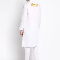 DEVOILER Typography Printed Kurta with Pyjamas image 4