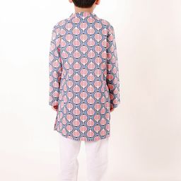 Ka-mee Boys Geometric Printed Regular Pure Cotton Kurta With Pyjamas image 2