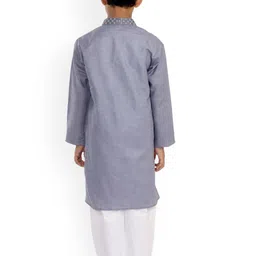 JBN Creation Boys Grey Kurta with Pyjamas image 2
