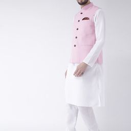 hangup plus Men Kurta with Pyjamas & Nehru Jacket image 4