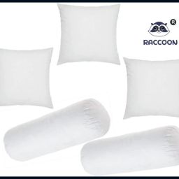 Diwan Set Of 3 Cushion & 2 Microfibre Solid Bolster Pack of 5-image-10
