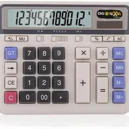 Portable Desktop Big Size Calculator Charging by Solar Panel 12-Digit Display 4.3 Inches Screen BasicCalculator-10
