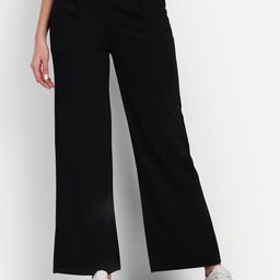 broadstar Women Loose Fit Black Lycra Blend Trousers-picture-13