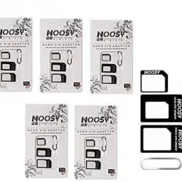 Saviraj 5PCS Nano Micro - 4 in 1 Converter Kit With Steel Tray Eject Pin Sim Adapter Sim Adapter-0