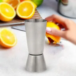 Dynore Stainless Steel Set of 2 Double Sided Peg measures - 30&60, 20&40 ml each 2 - Piece Bar Set image 5