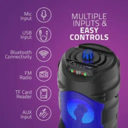 GUGGU Bluetooth (PORTABLE BLUETOOTH PARTY SPEAKER) With Mic and High Bass SoundQ479 40 W Bluetooth Tower Speaker image 4