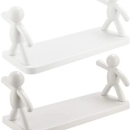 Self Adhesive Multi-Purpose Wall Hanging Humanoid floating Shelf 1.756 Plastic Wall Shelf-image-93