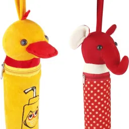 Duck/Dog Soft and Attractive Feeding Bottle Cover Combo Pack(Yellow & Red)-25