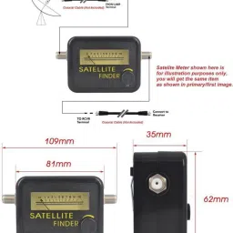 trp traders SF-9506/STF-BC05 Satellite Finder Signal Pointer DB Meter Dish Antenna Receiver Gain Measuring Instrument Tool for Digital TV Free To Air DTH Any Dish HD HDTV LNB DIRECT TV Networking Tool 13-18V DC 4 LED DBC Non-magnetic Electronic Level image 3