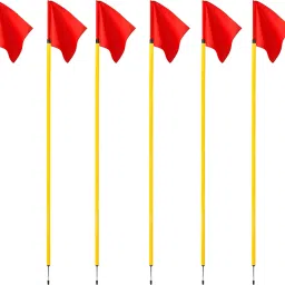 6 Pc Corner flags Portable Soccer Flags Soccer Poles Two Piece Agility Pole-19