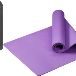 Combo Pack of EVA Material Anti-Slip Yoga Mat with Carry Bag and Carry Strap Purple 4 mm Yoga Mat-image-28