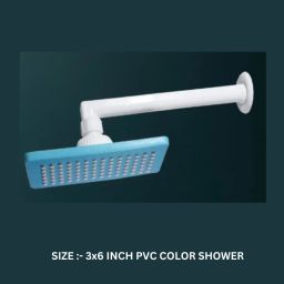 PVC 3X6 Blue Fenny Colorful Shower Set with PVC Arm Complete Shower Set Fixed Mount-image-92