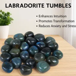 LABRODORITE TUMBLE STONE Polished Angular Crystal Stone-44