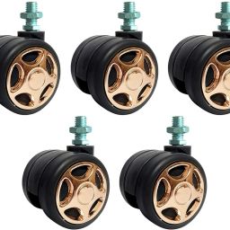 Office Chair Wheel Heavy Duty Castor Screw Type Revolving Set of 5 Appliance Furniture Caster-image-17
