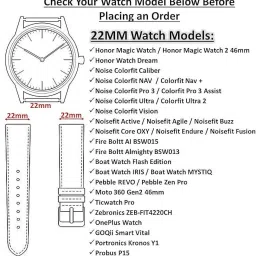 TooHype (Combo 3) 22mm Soft Watch Strap (Compatible Watch List In Photo & Description) Noise ColorFit Pro,3/4/max,Amazfit GTR 3 Pro Smart Watch Strap image 2
