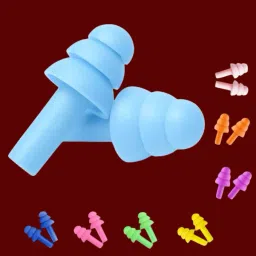 4 Pairs Ear Plugs Soft Silica Gel Noise Reduction-Random Color (Multicolor)-G1 Ear Plug-image-87