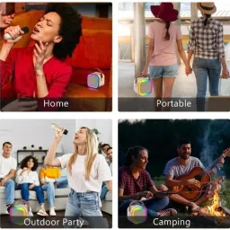 OXILAG Bluetooth speaker with Microphone ,RGB light Wireless 5 W Bluetooth Home Audio Speaker image 5