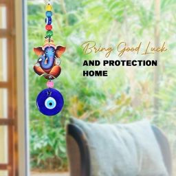Ganesha ji Evil Eye Wall Hanging & Nazar Battu For Remove Negative Energy. Decorative Showpiece - 10 cm-image-7