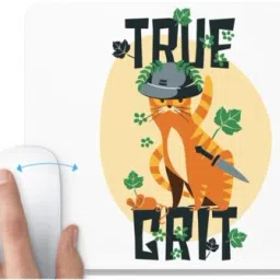 UDNAG White Mousepad 'Cat | true Cat Grit' for Computer / PC / Laptop [230 x 200 x 5mm] Non Slip Base Mousepad-picture-4