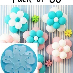 Solid Reusable 30 Pcs Flower Shape Balloon Clips Holders Sticker for Kids Birthday baby Shower, anniversary , valentine Decorations Wedding Party Supplies Balloon-image-88