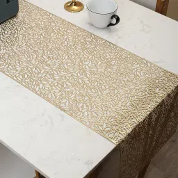 flipkart smartbuy Gold 150 cm Table Runner image 2