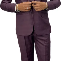 gargian master cut Men Single Breasted Checkered Suit-picture-1