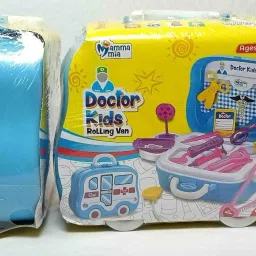Doctor Kids Rolling Van | Lightweight Portable Plastic Suitcase Kit for Kids-39