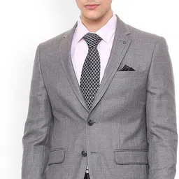 louis philippe Men Self Design Single Breasted Casual Blazer-picture-8