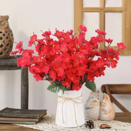 Red Cherry Blossom Artificial Flower-22