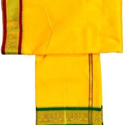 SareeAnd joddhotihouse Banarasi Jod Dhoti (4+2)Meters Self Design Men Dhoti-image-44