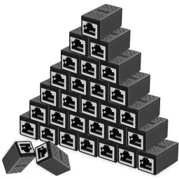RAREGEAR RJ45 Coupler Ethernet Coupler Cat7, Cat6 Cat5e RJ45 8P8C LAN Coupler Pack of 25 Lan Adapter-18