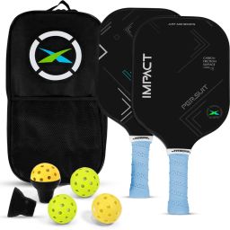 Impact 16mm Pickleball Set: 2 Paddles, 4 Balls, Bag, PP Core, TPU Edge Pickleball Paddle-image-55