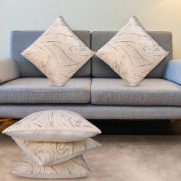 mfd home furnishing Beige Velvet Traditional 16x16 inches Cushion Covers (Pack of 5)-picture-48