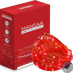 30 LEDs 3.05 m Red Steady String Rice Lights-13