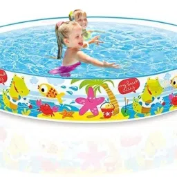 Swimming Pool for Kids 6 Feet 1 to 10 Years Foldable Swim Center Bath Tub Free-standing Bathtub-image-51