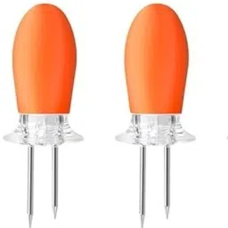 Corn Holders,Stainless Steel Corn Cob Holders Corn Sweetcorn Holders Disposable Stainless Steel Fruit Fork Set-22