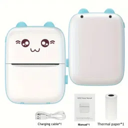Dizaa Mini Bluetooth Thermal Printer, Portable Inkfree Label Pocket Printer Thermal Printing (Black & White)-13