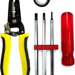 6 in 1 Multibit Screwdriver, 7" Multi-Purpose Cable Wire Cutter, Pvc Tape Combination Screwdriver Set-image-41