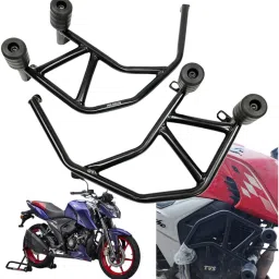 Bike Stylist Metal Crash Guard With Slider for TVS Apache RTR 160 4V-22