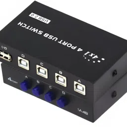 Octec 4x1 4-Port USB 2.0 Switch Hub - USB Sharing Switch for Printers Ethernet Print Server-2