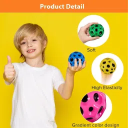isotope Crazy Moon Ball Toy Bouncy Jumping Ball (Multicolor) image 5