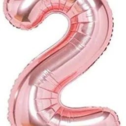 Solid 16 INCH BIRTHDAY NUMBER 2 FOIL BALLOON IN ROSE GOLD COLOR FOR PARTY ITEM Balloon-image-48