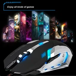 ENTWINO GRENADE USB Wired Optical Gaming Mouse With 6 Keys & RGB Lights 20 Millions Click Button Life Wired Ambidextrous Optical Gaming Mouse image 3