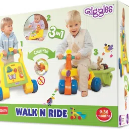 giggles Walk N Ride | 3 in 1 Activity Toy, Walker and Trike | for 1 Year Old image 2