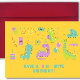 aanyacentric 5.8x8.3inch A5 Size Son Daughter Kid Girl Boy Birthday Gift Printed Greeting Card-picture-23